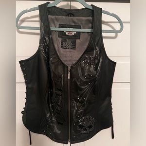 Classy sexy Harley Davidson leather vest